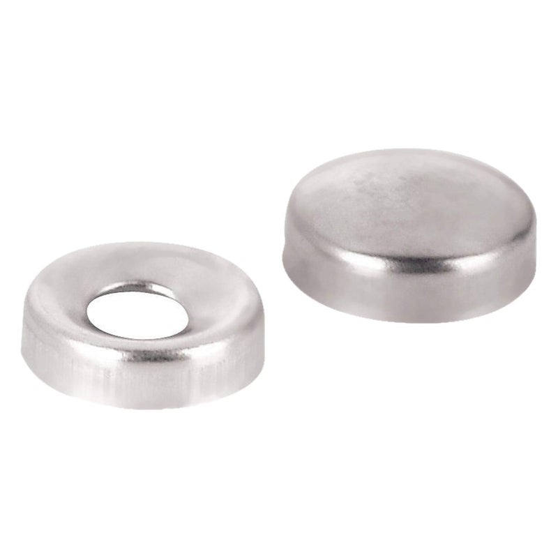 ROK 10 Pack Rok Hardware Metal Countersunk Snap On Screw Cover Cap 15/32" (12 mm) for Size #6 and #8 - Image 1